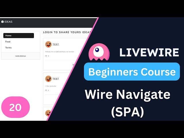 Wire:navigate (SPA) | Laravel Livewire 3 for Beginners EP20