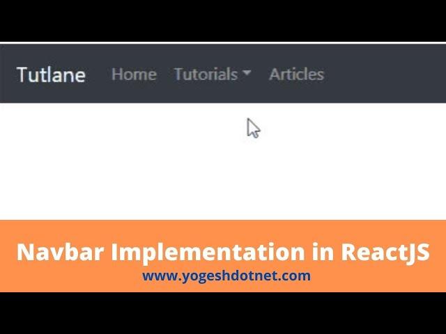 How to add Navbar in React using React Bootstrap | React Tutorial