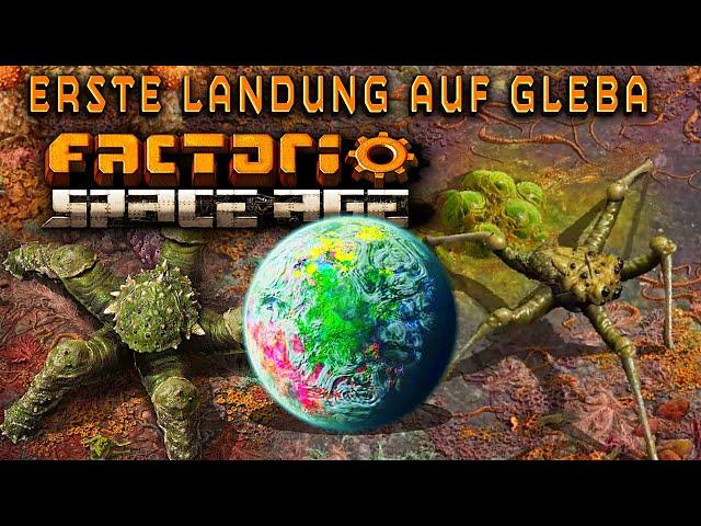 Erste Landung auf Gleba im Factorio Space Age DLC