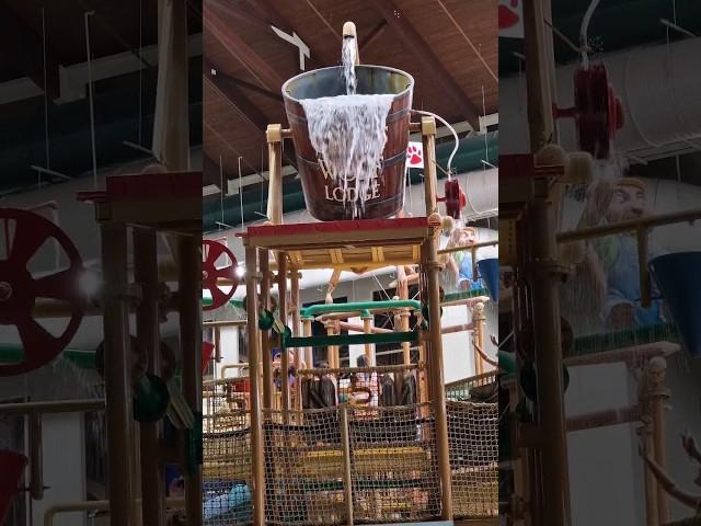 The Epic Water Bucket Splash at Great Wolf Lodge #shorts