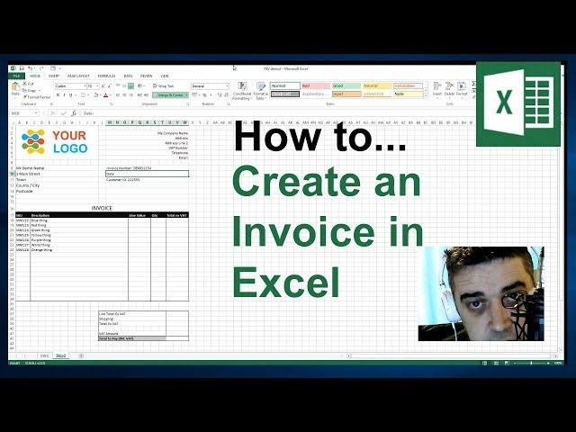 Make An A4  Printable Invoice In Excel - Excel Tutorial Part 7