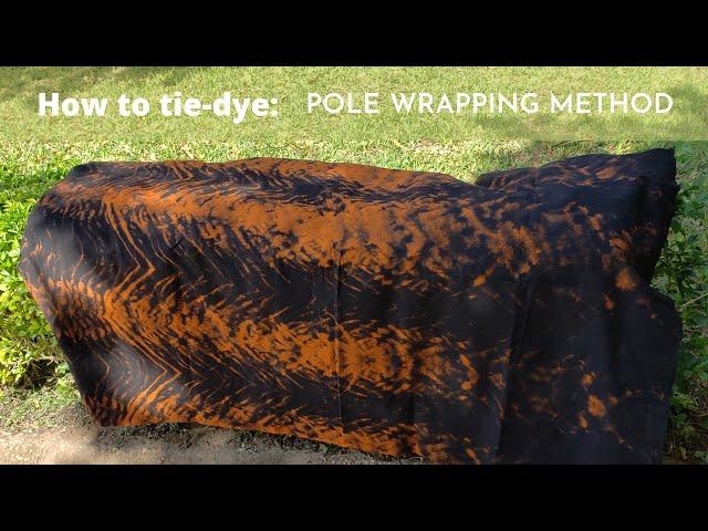 How to tie-dye using a pole wrapping method. Design 2 #tiedye #technique #polewrapping