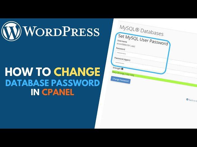 How to Change WordPress Database Password in cPanel