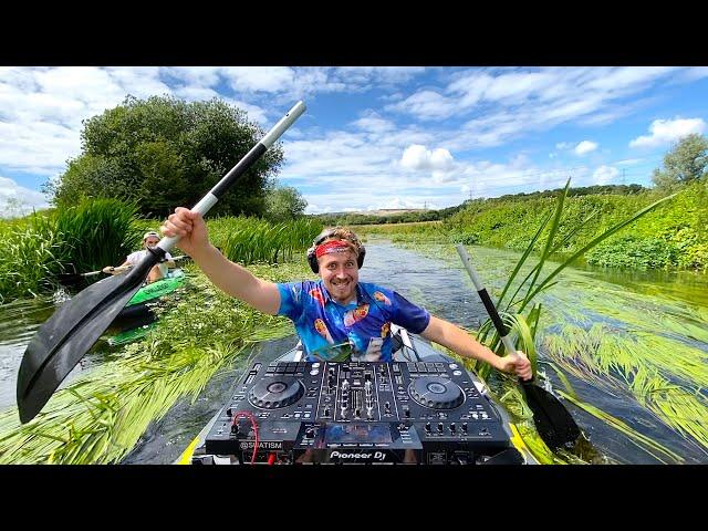 DJ takes bus, taxi & KAYAK!