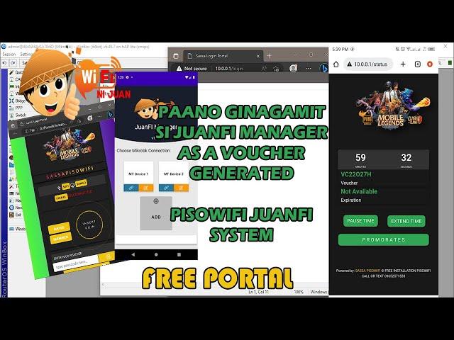 PAANO GINAGAMIT ANG JUANFI MANAGER AS A GENERATED VOUCHER, PISOWIFI JUANFI SYSTEM | FREE PORTAL