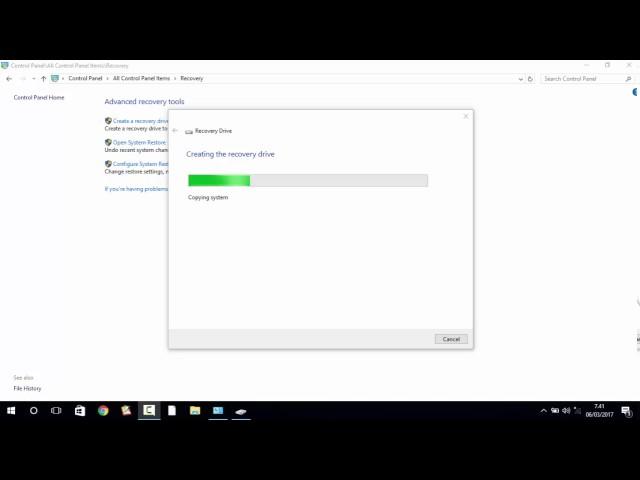 How To Create Recovery Drive In Windows 10