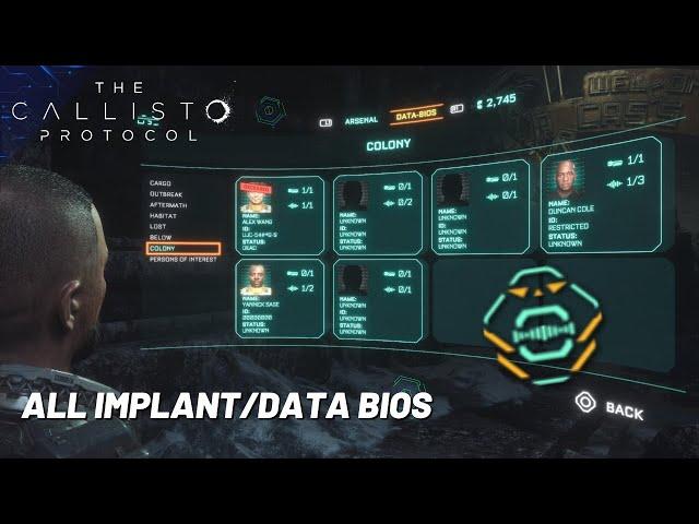 The Callisto Protocol | All Collectibles - Implant/Data Bios | Grim Reaper Trophy/Achievement