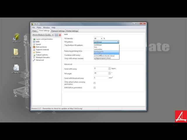 Slic3r 1.1.7 Tutorial Part 1 - Setup and Overview