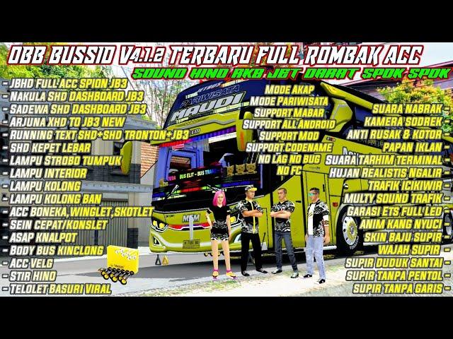 OBB BUSSID V4.1.2 TERBARU FULL ROMBAK ACC | SOUND HINO RK8 JET DARAT SPOK SPOK ETS | TRAFIK ICIKIWIR