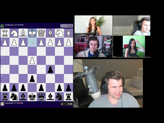 Magnus & Ludwig vs. Botez sisters HAND AND BRAIN chess match