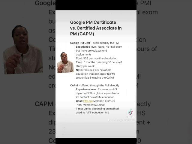 Google PM Certificate vs CAPM