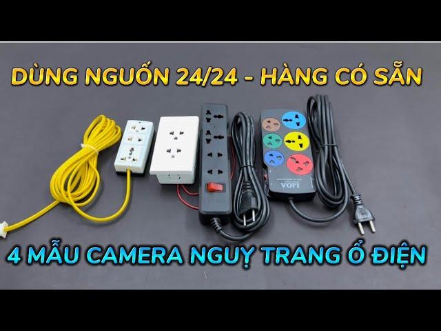 Tổng Hợp 5 Mẫu Camera Nguy Trang Ổ Cắm Điện HÀNG CÓ SẴN - Camera Giấu Kín Ổ Điện Quay Lén 24/24