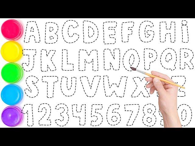 1234567890 // ABCDEFGHIJKLMNOPQRSTUVWXYZ // ABC // 123 // Learn to Draw ABC & 123 for Children.