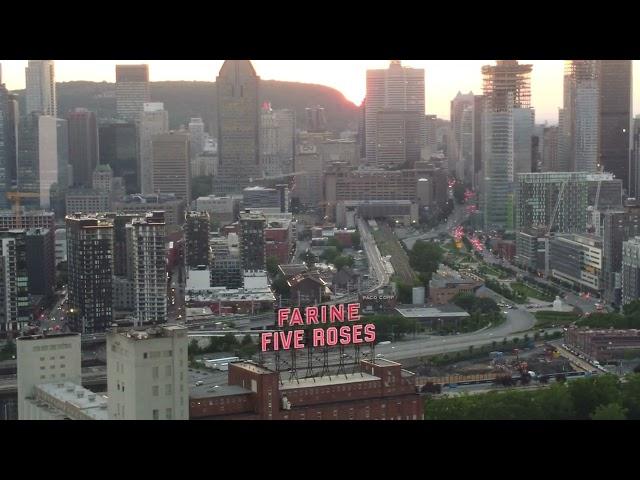 Montreal by drone - Sunset in downtown 2022-06-25