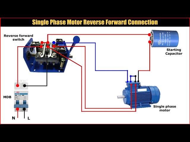 Single Phase Induction Motor Reverse Forward Connection