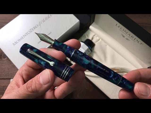 Leonardo Officina Italiana Momento Zero Grande Fountain Pen Unboxing and Writing Sample