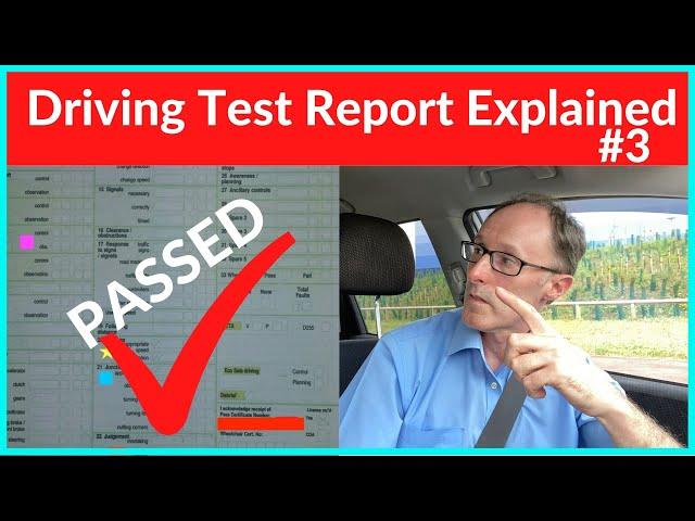 Driving Test Sheet Explained | Driving Test Report #3    It's a pass