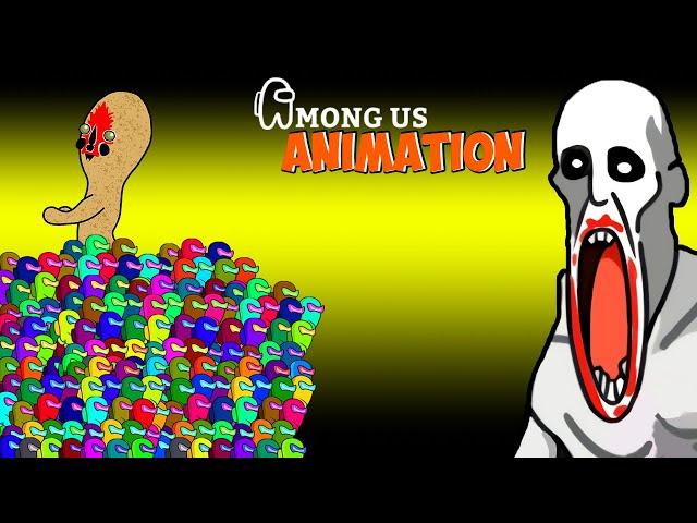 어몽어스 VS 좀비 애니메이션 ( SCP 096 vs SCP 173 ) -  AMONG US FUNNY ANIMATION