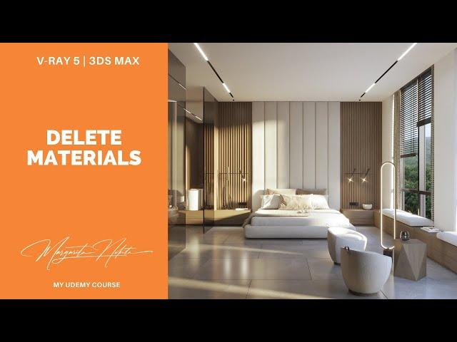 V-Ray 5 I Delete materials I Udemy Course I Part 14