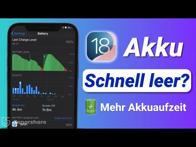 iOS 18 Akku schnell leerDie besten Tipps zum Akku sparen | Akkulaufzeit verlängern