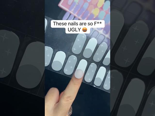 these are the ugliest nails I’ve done… #nailart #nails #naildesign #manicure #nailtutorial #nailtech