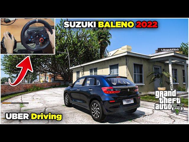 GTA V - Uber Driving in Maruti Baleno 2022 | Logitech G29 Wheel | Hindi Commentary Gameplay #14