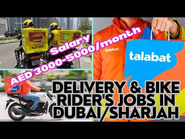 Delivery & Bike Rider Jobs in DUBAI, JAN 2024. Jobs opening in UAE. Driving license & bike cost.