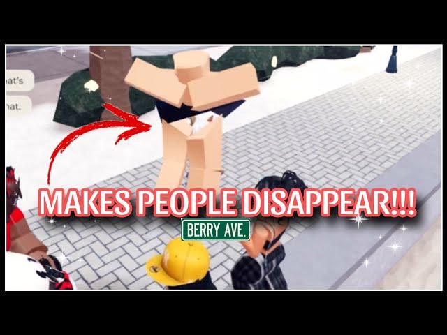 ITS BACK HOW TO MAKE PEOPLE DISAPPEAR IN BERRY AVE ROBLOX