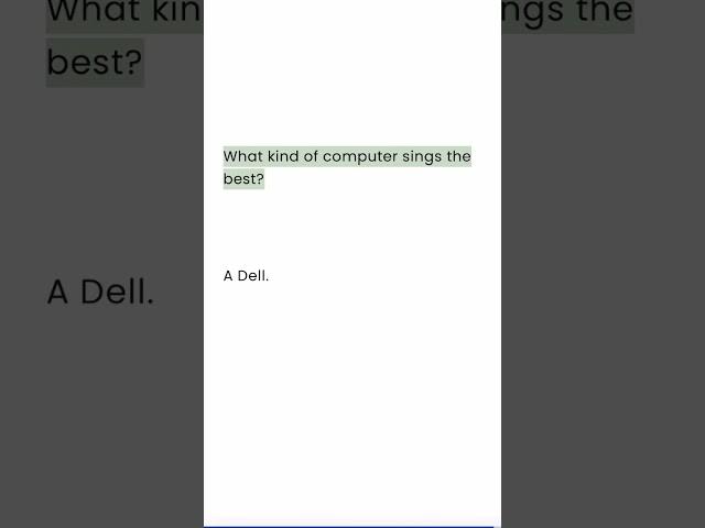 What kind of computer sings the best? #5yearold #techjokes #computerjokes