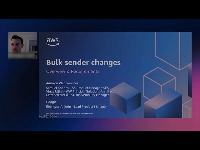 AWS Simple Email Service | Bulk Sender Requirements and How to Comply | AWS Events