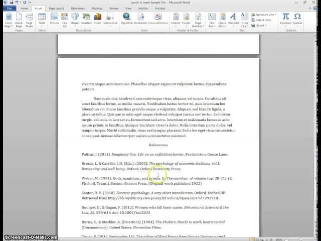 Inserting Page Breaks in Word 2010 (Windows)