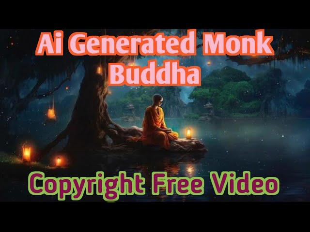 Ai Generated Monk Buddha Free Video, Background Video, Animated Buddha #animation #buddha #ai #video