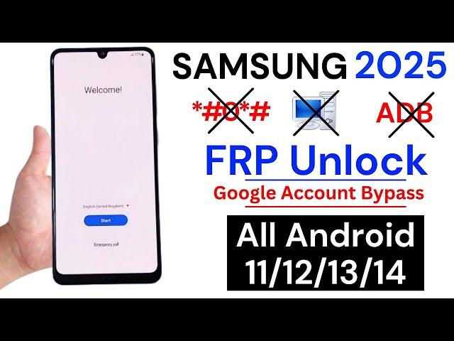 SAMSUNG FRP BYPASS 2025 (100% DONE) Android 12/13/14 New Security 2025 Update | Frp Removal Trick