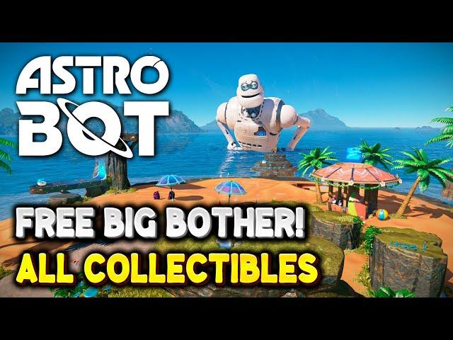 Astro Bot FREE BIG BROTHER 100% Guide | All Collectible Locations (Bots, Puzzles & Secret Level)