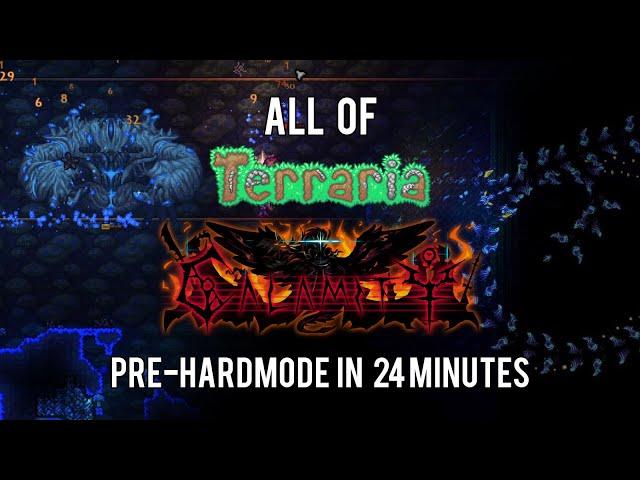 All of Terraria Calamity Mod Pre-hardmode in 24 Minutes (1/3)