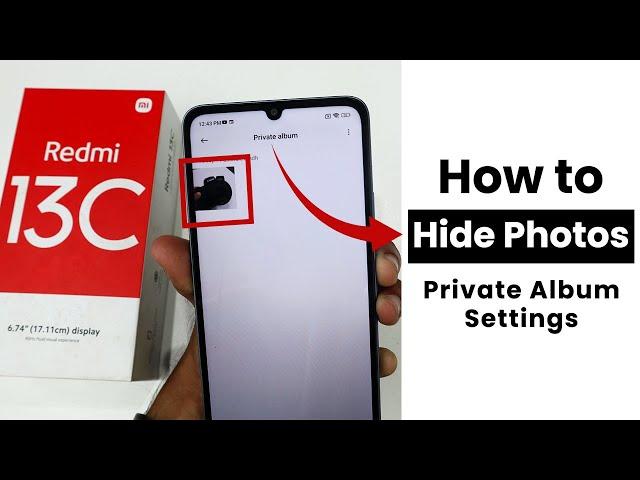 How to Hide photos in Redmi 13C | Private Album Settings