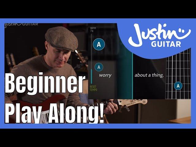 Beginner Play Along with Three Little Birds by Bob Marley Guitar Lesson Guitar-aoke