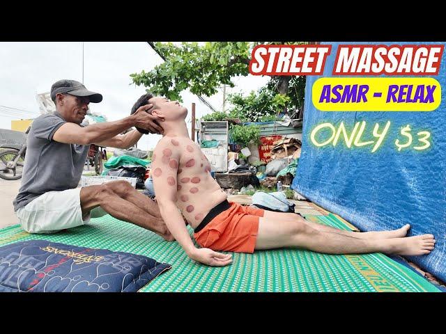 3$ Highway massage in Vietnam, Ho Chi Minh | Traditional Vietnamese street massage