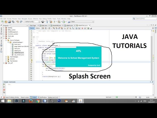 how to create a splash screen or loader for your java project | netbeans - java tutorial#22