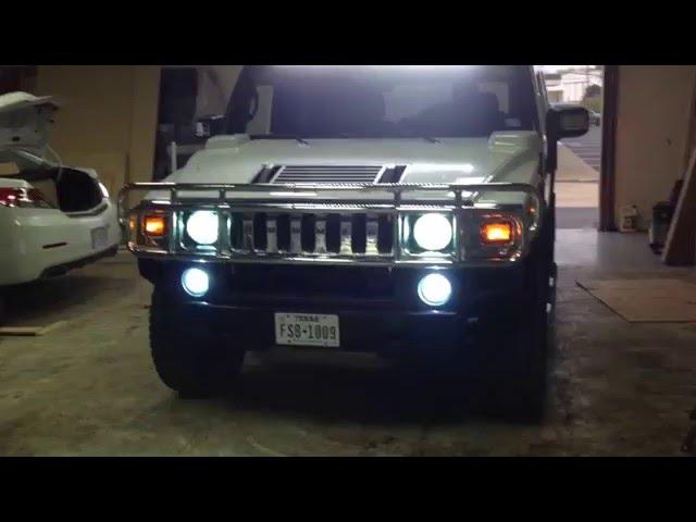 Hummer H2 LED Bar HID Headlights HID Foglights