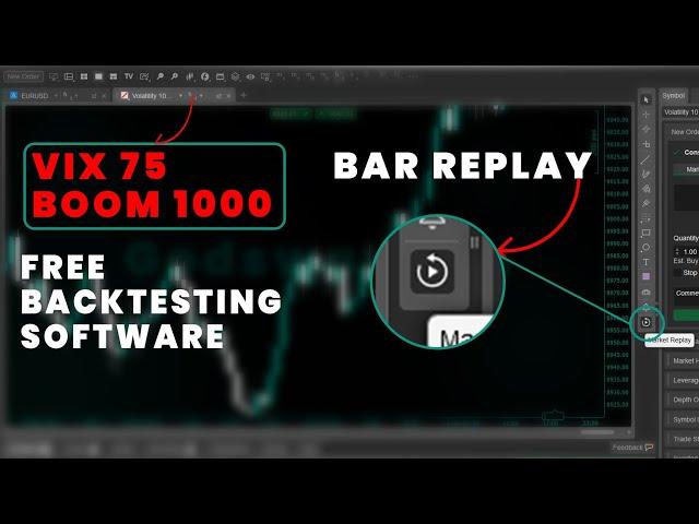 Free Synthetic (Deriv) Indices Backtesting Software with BAR REPLAY (CHEAT CODE)