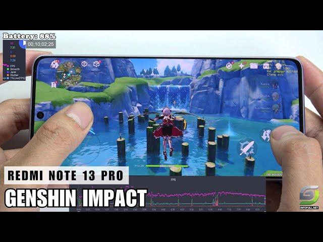 Xiaomi Redmi Note 13 Pro test game Genshin Impact Max Graphics | Highest 60 FPS