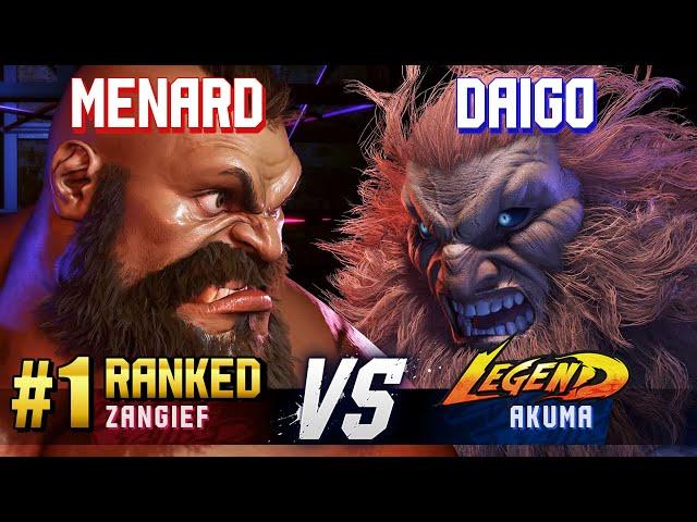 SF6 ▰ MENARD (#1 Ranked Zangief) vs DAIGO (Akuma) ▰ High Level Gameplay