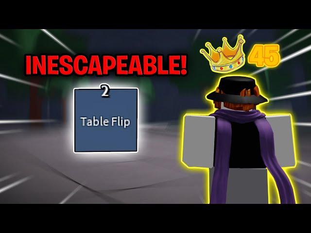 BEST AND PROPER WAY TO USE  INESCAPEABLE TABLEFLIP!  | The Strongest Battlegrounds ROBLOX