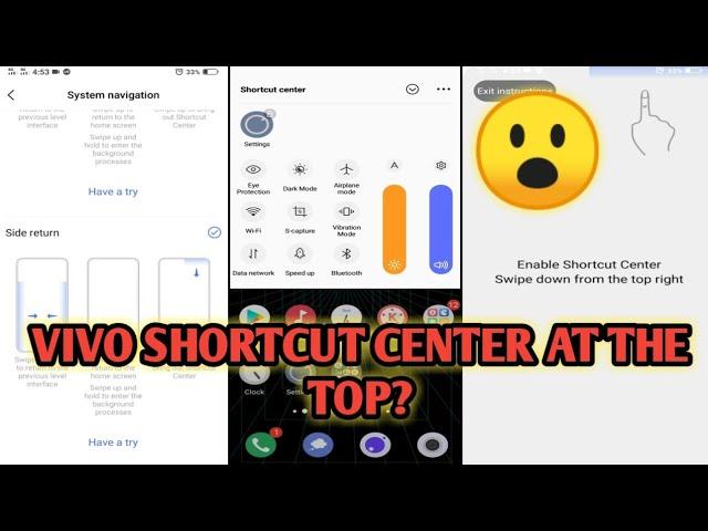 Bring Up Shortcut Center From The Top on Any Vivo Phone