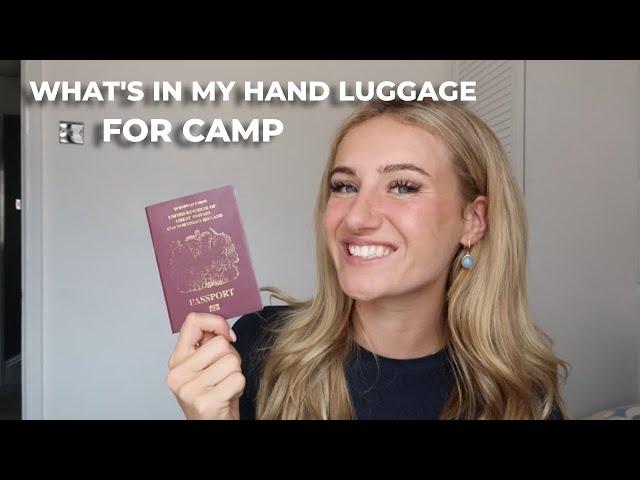 WHAT'S IN MY HAND LUGGAGE FOR CAMP | Victoria Whitehouse