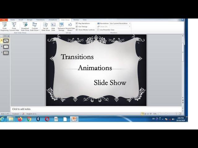 Transitions|Animations|SlideShow|Microsoft PowerPoint|PowerPoint Transition vs Animation