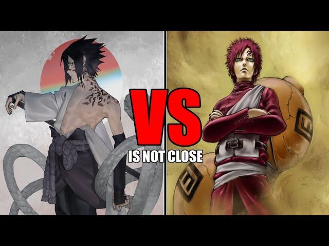 Sasuke vs Gaara is NOT Close...