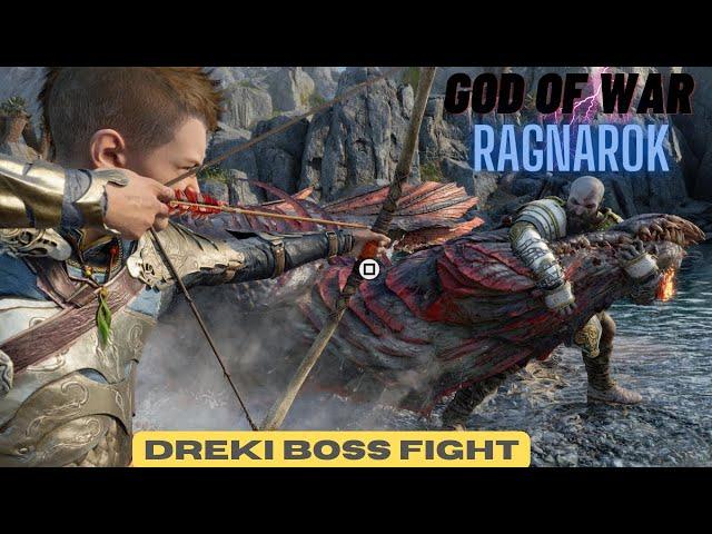 Dreki The Crocodile Monster - God Of War Ragnarok Gameplay - No Commentary (PS4)