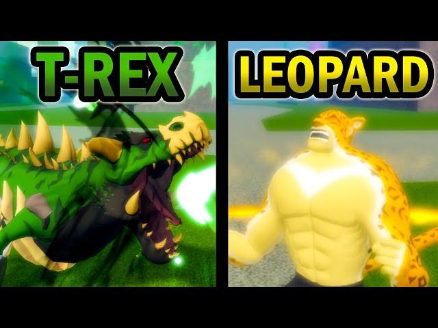 T-Rex VS Leopard | PVP | Blox Fruits